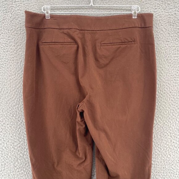 Talbots Pants Womens 16 Chatham Brown Ankle Stretch Skinny Leg Pockets Everyday - Picture 4 of 12